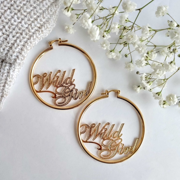 Cracco Jewelry Nwot Gold Hoop Wild Girl Earrings Poshmark